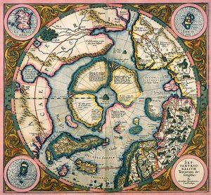 Septentrionalium terrarum descriptio, map of the Arctic, 1595